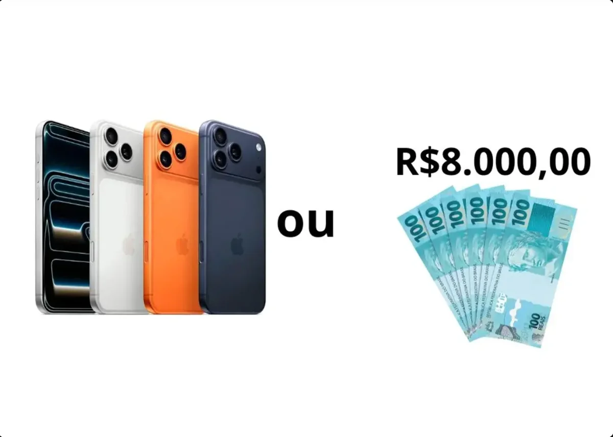87ª RAPIDINHA - iPhone 17 Pro Max ou 8k no PIX - Imagem 1